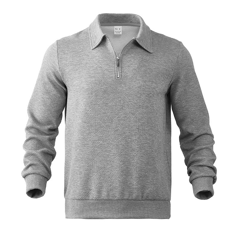 RIVER - Half-zip gebreide herensweater