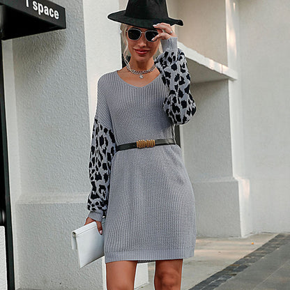 Gebreide damesjurk met lange mouwen en flatterende pasvorm – NERINA KNIT - Glamorix