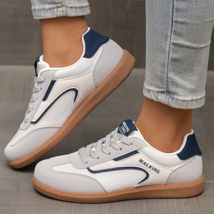 Lage dames vetersneaker met sportieve zool – VIREA MOVE - Glamorix