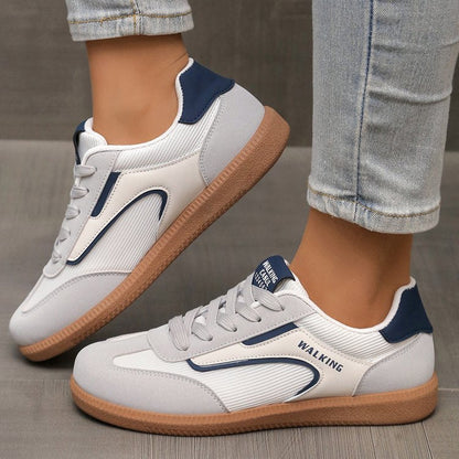 Lage dames vetersneaker met sportieve zool – VIREA MOVE - Glamorix