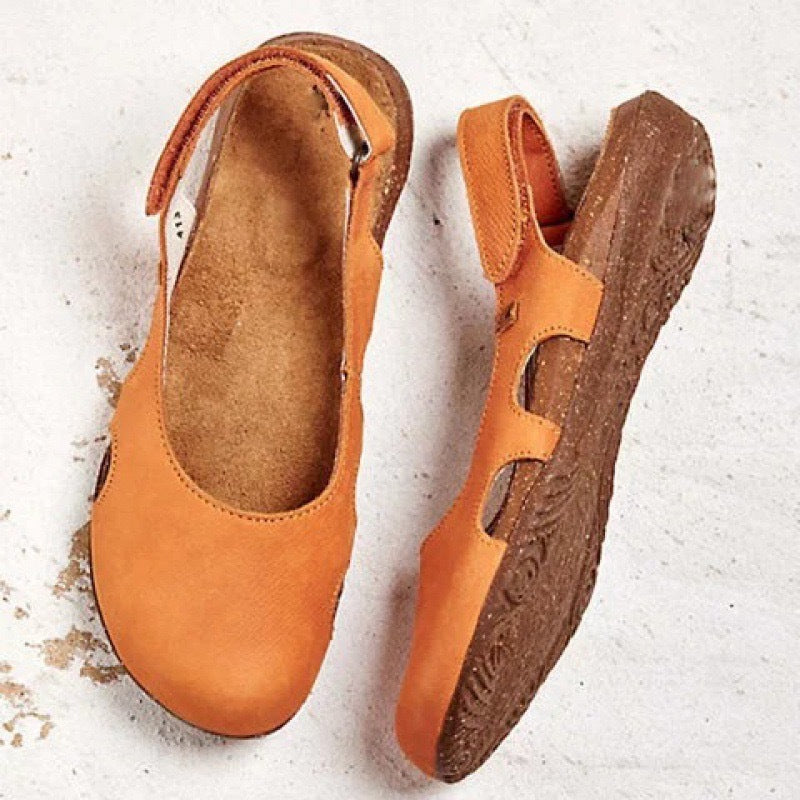 Elegante slingback flats met gesloten neus en comfortabele pasvorm – MILA STRAP - Glamorix