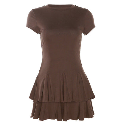 Luchtige mini-jurk met speelse volant en flatterende pasvorm – LYSSA FRILL - Glamorix