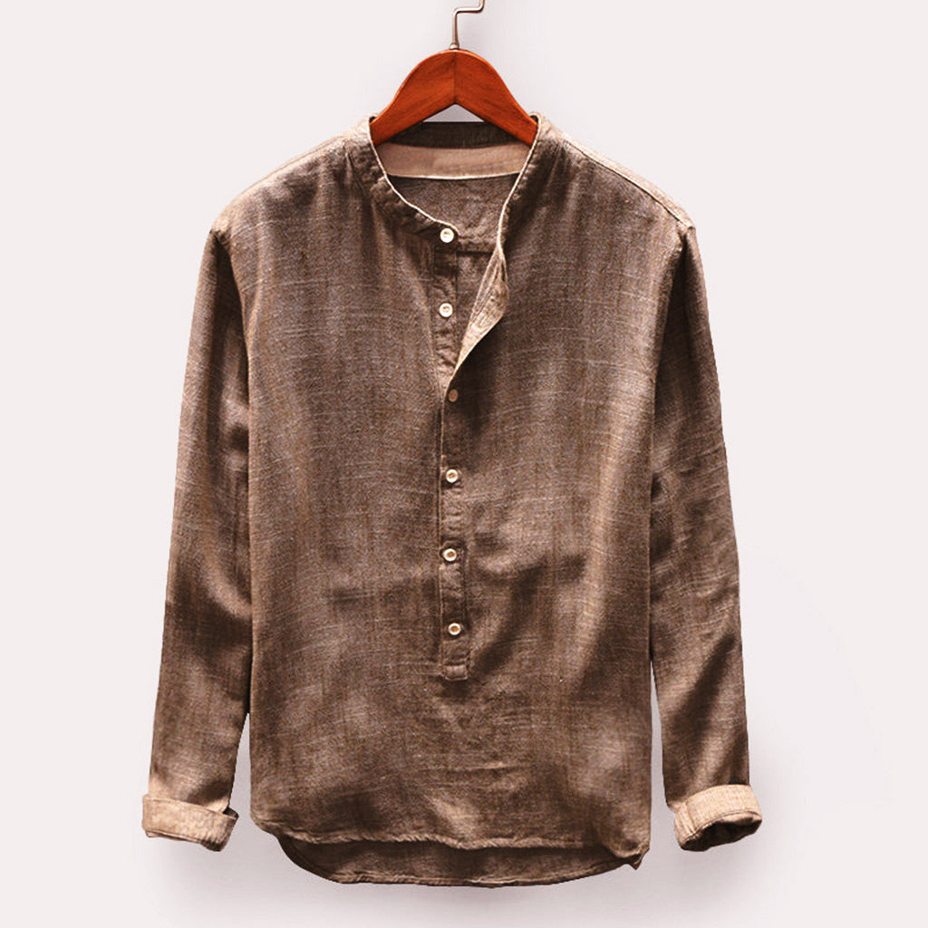 FINN - Casual overhemd met bandkraag voor een moderne look