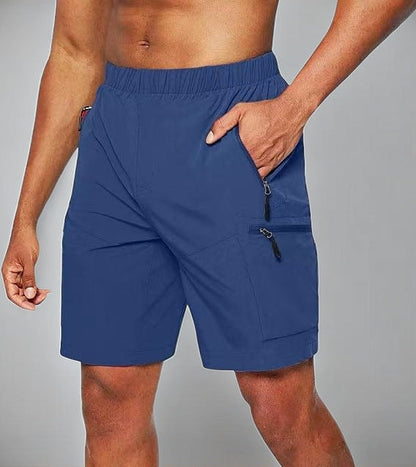 Functionele herenshort met ritszakken en sportieve pasvorm – RAVIX - Glamorix