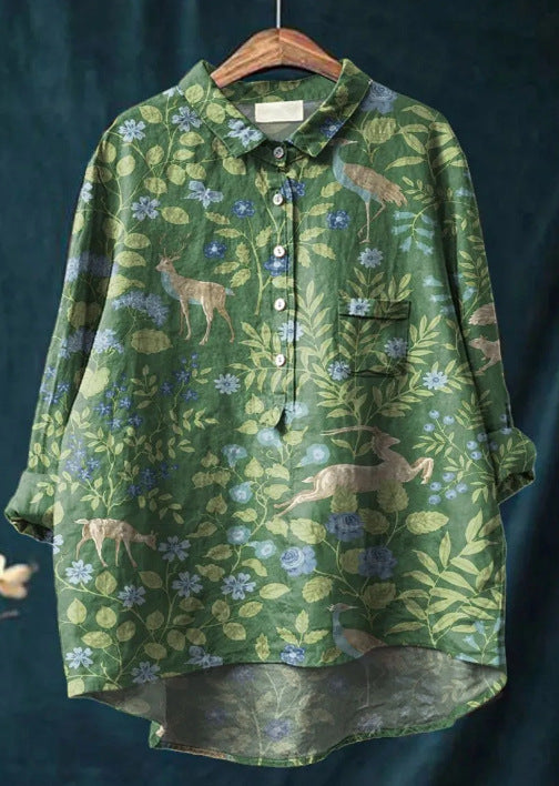 Rosalia - Losvallende damesblouse met kleurrijke bloemenprint - Glamorix