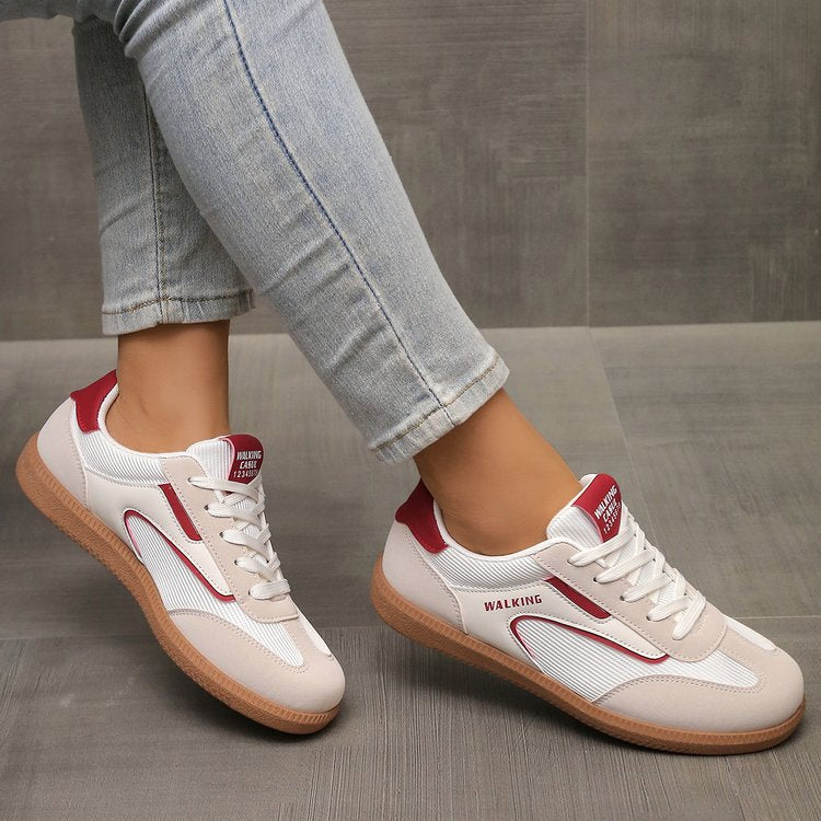 Lage dames vetersneaker met sportieve zool – VIREA MOVE - Glamorix