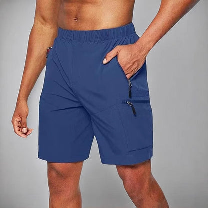 Functionele herenshort met ritszakken en sportieve pasvorm – RAVIX - Glamorix