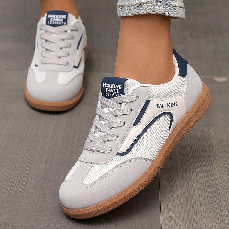 Lage dames vetersneaker met sportieve zool – VIREA MOVE - Glamorix