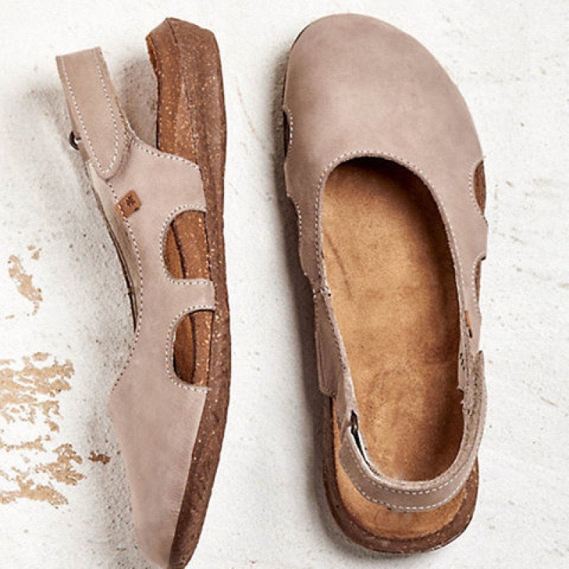 Elegante slingback flats met gesloten neus en comfortabele pasvorm – MILA STRAP - Glamorix