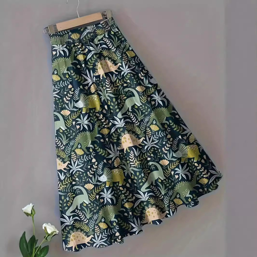 Luchtige A-lijn damesrok met elastische tailleband – LOREA SKIRT - Glamorix