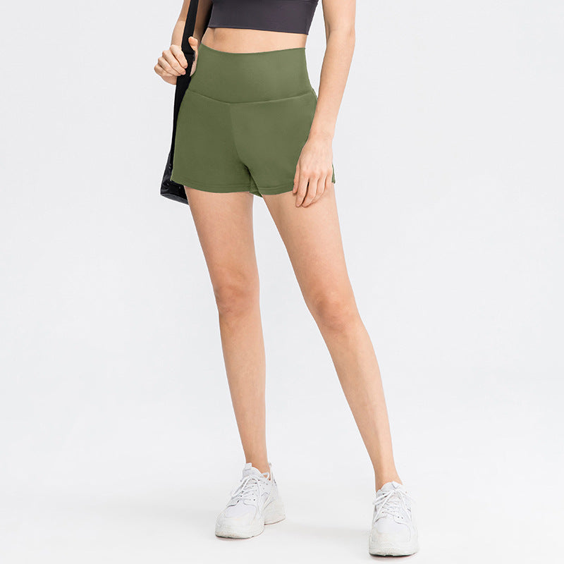Dames sportshort met hoge taille en binnenbroek – DORINA - Glamorix