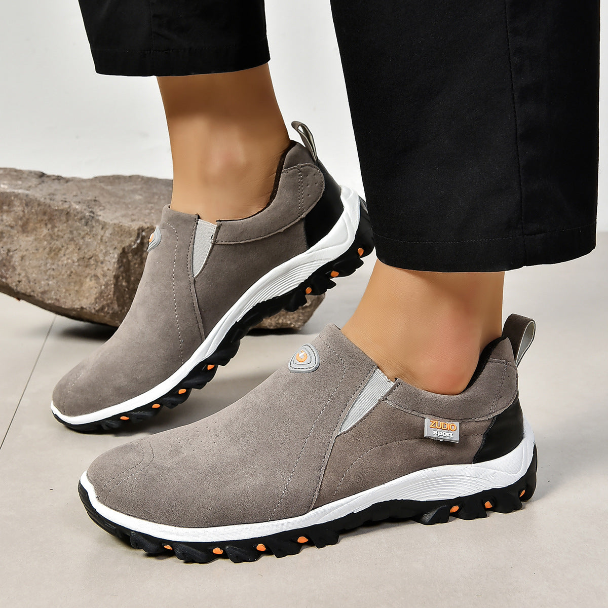 Comfortabele slip-on wandelschoen voor heren met gripzool – TRAKSTON FLEX - Glamorix