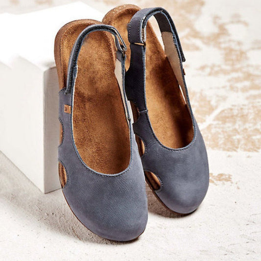 Elegante slingback flats met gesloten neus en comfortabele pasvorm – MILA STRAP - Glamorix