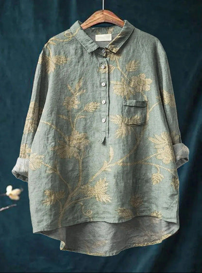 Rosalia - Losvallende damesblouse met kleurrijke bloemenprint - Glamorix