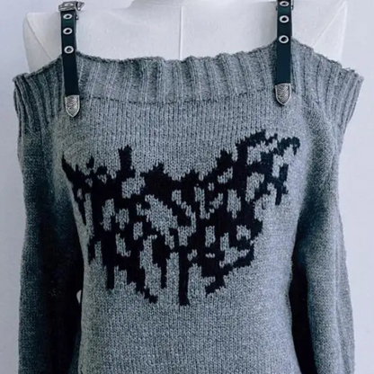 FAYE - Off-shoulder oversized gebreide trui voor dames