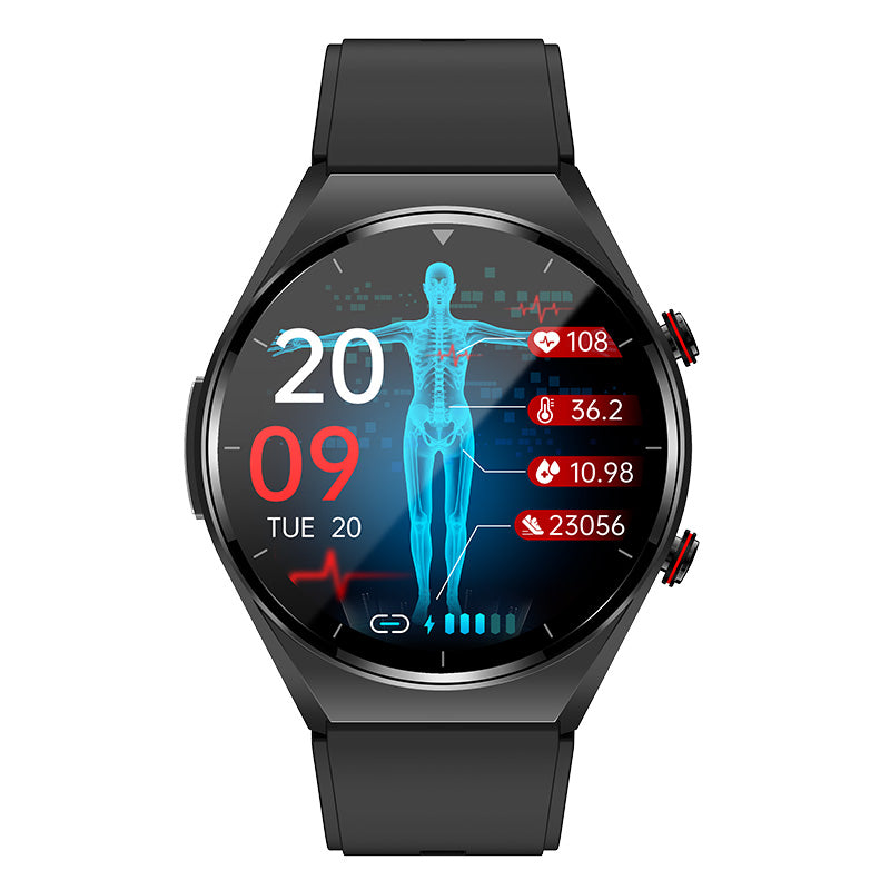 Gezondheids-smartwatch met bloedglucose, EKG en bloeddrukmonitor – BIOCHECK PRO - Glamorix