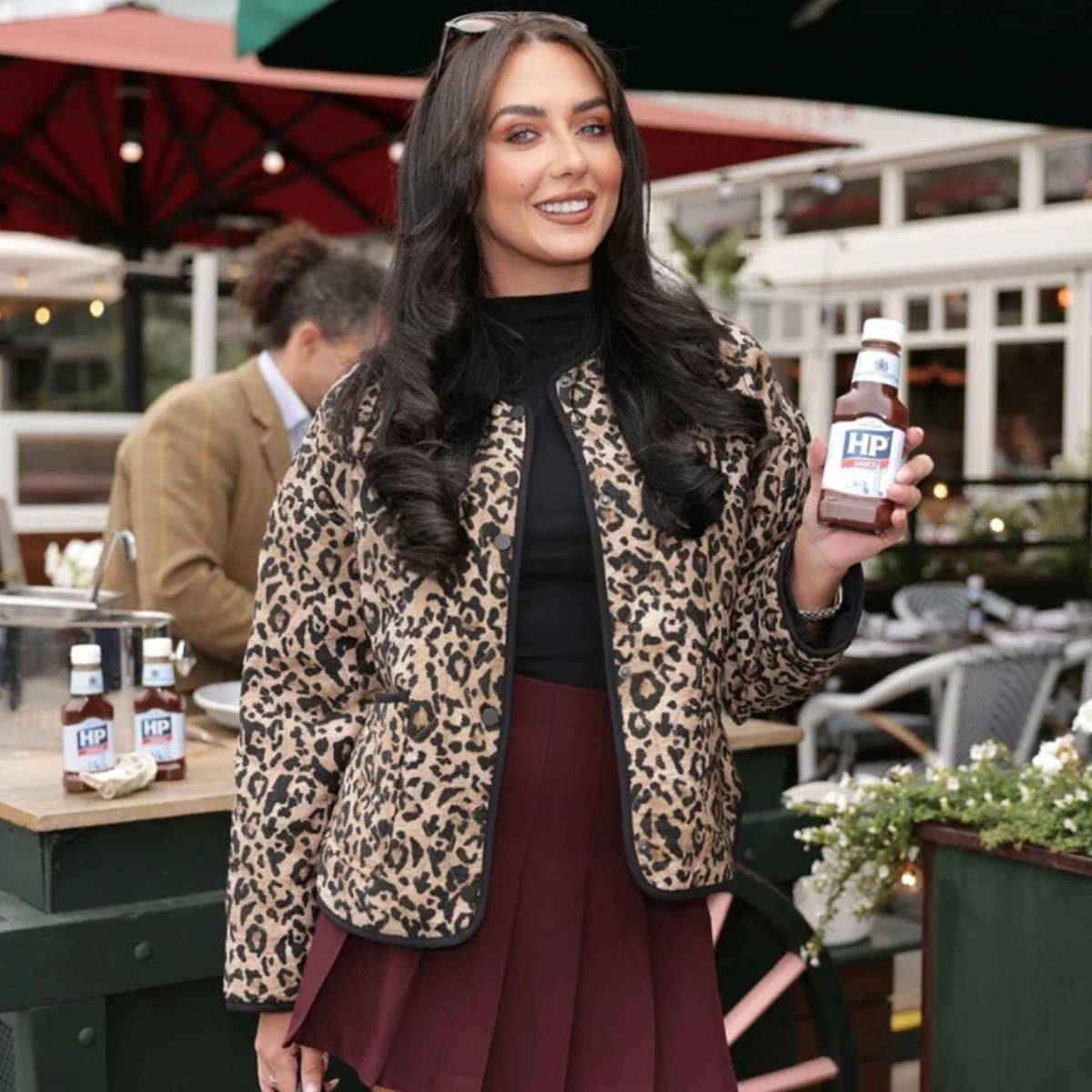 LUNA - Oversized damesjack met luipaardprint