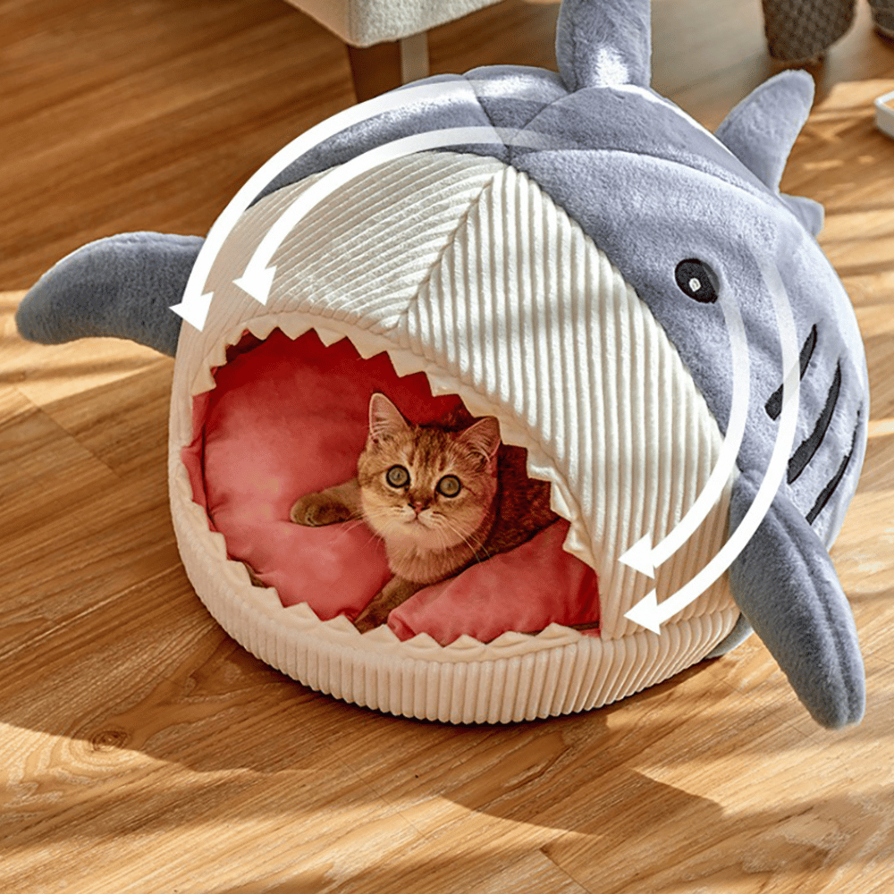 SHARKY - Stijlvol kattenhuis in haaienvorm