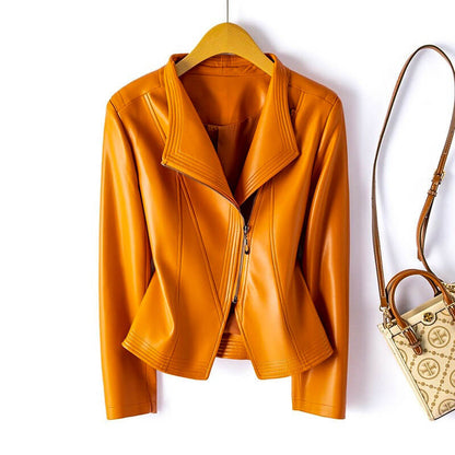 ELLENA – Dames leren jas met tijdloze pasvorm en stoere look - Glamorix