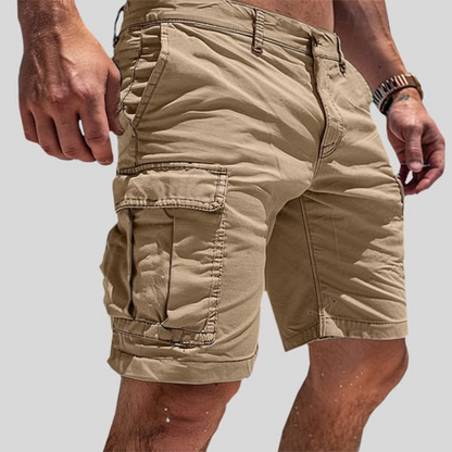 Comfortabele heren cargo short met relaxte pasvorm – NOVARO CARGO - Glamorix
