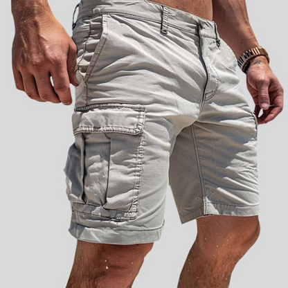 Comfortabele heren cargo short met relaxte pasvorm – NOVARO CARGO - Glamorix