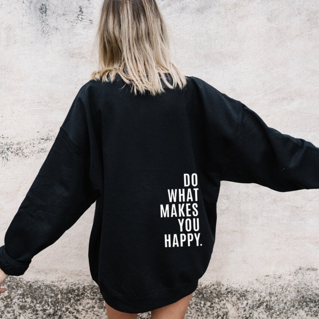 BELLA - Knusse hoodie met inspirerende print voor dames