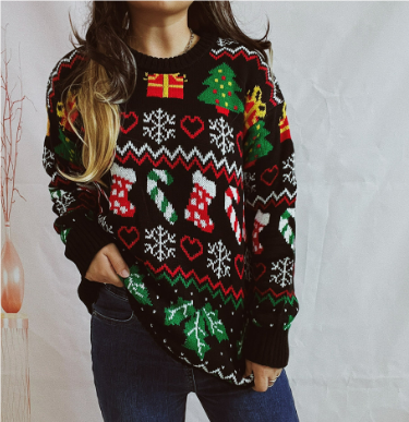 ELYSIA - Warme Kersttrui met Lange Mouwen voor Dames