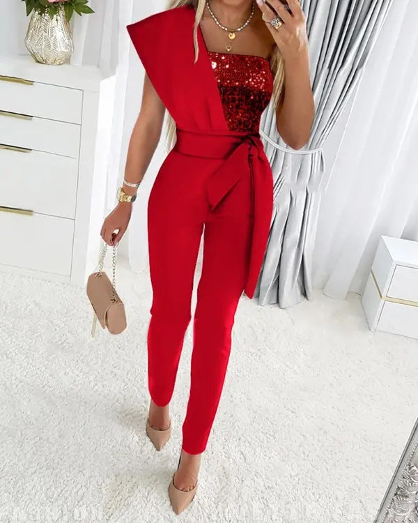 ELYSIA - Asymmetrische avondjumpsuit voor vrouwen