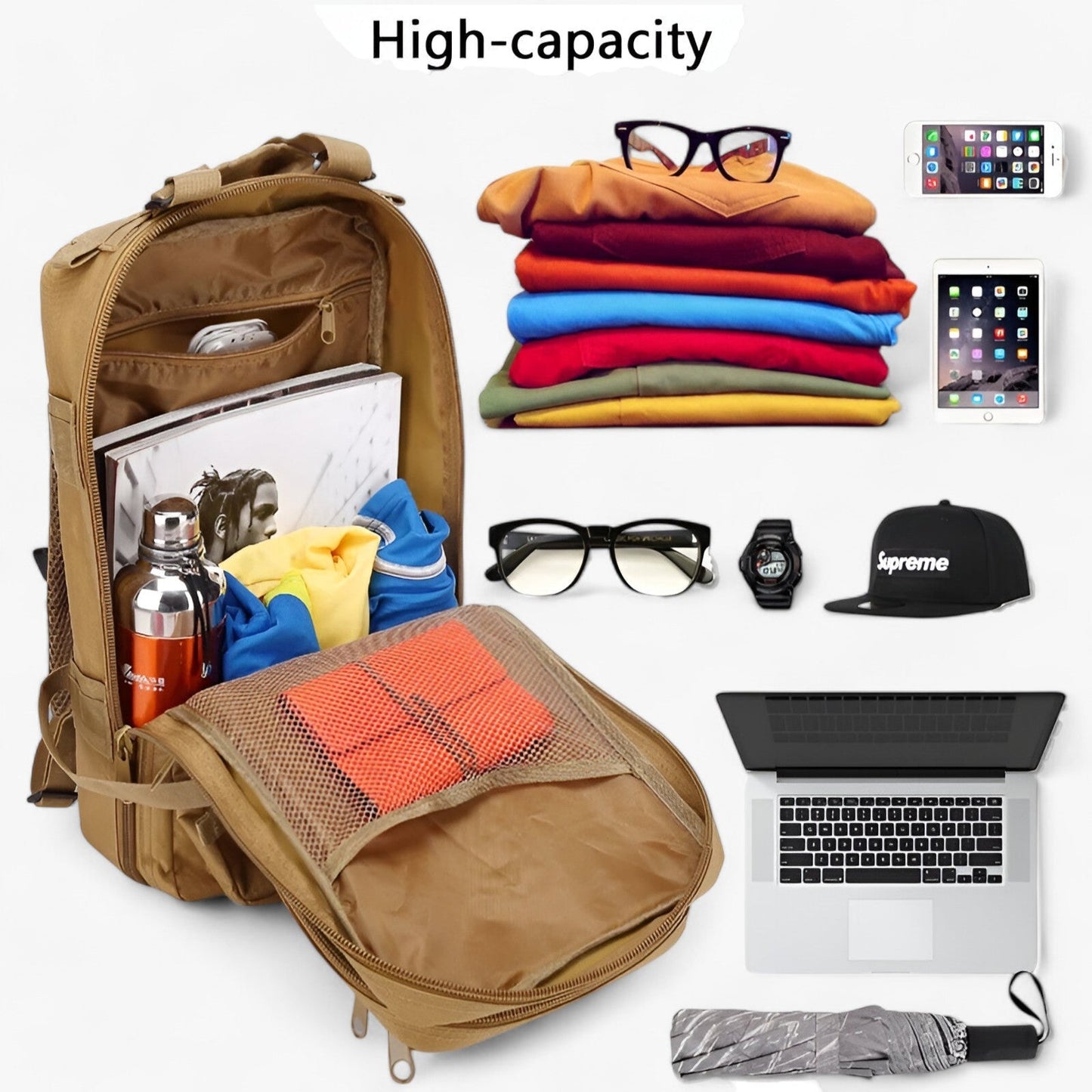 Compacte waterdichte tactical rugzak – StormTrail Raptor - Glamorix