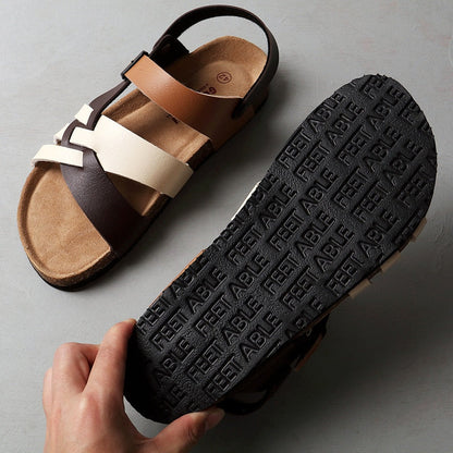 Heren sandalen met verstelbare banden en antislipzool – RAVEL WALK - Glamorix