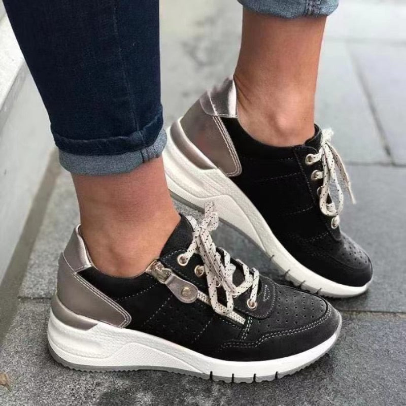 ARIA - Comfortabele casual sneakers met vetersluiting voor dames