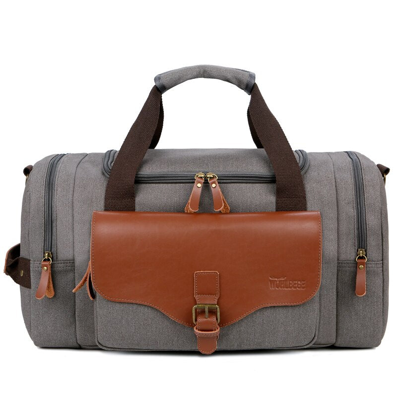 ARLO - Rustieke canvas tas met gespzak voor een avontuurlijke look
