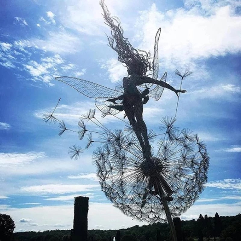 Weerbestendig metalen tuinbeeld in feeënvorm – LUNAYA FAIRY - Glamorix