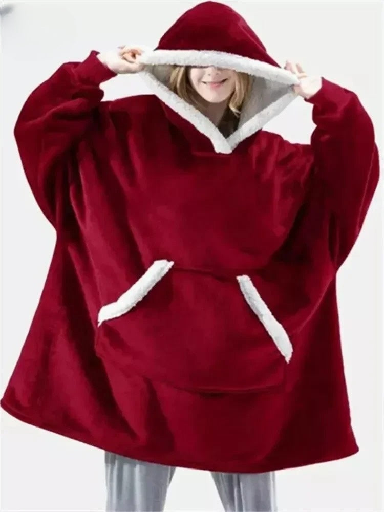 CozyWrap - Gigantische fleece hoodie voor ultiem comfort