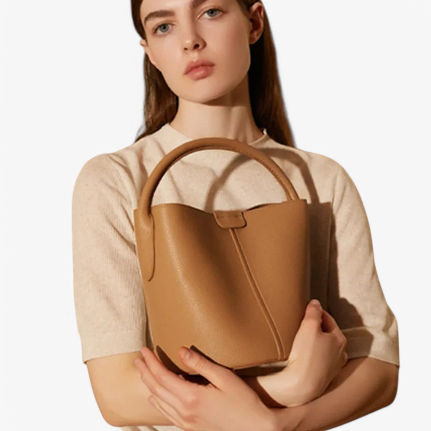 Compacte leren schoudertas voor elke gelegenheid – Levita Luxe - Glamorix