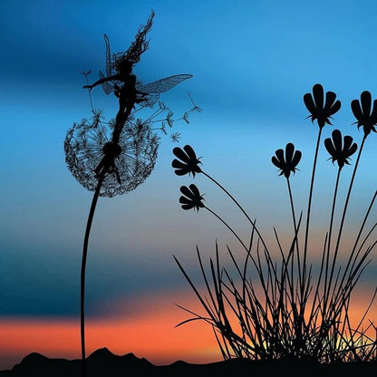 Weerbestendig metalen tuinbeeld in feeënvorm – LUNAYA FAIRY - Glamorix