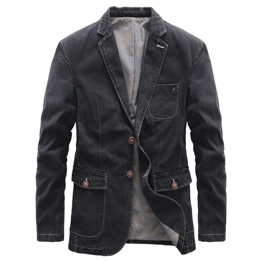 FINN - Vintage denim herenjack met tijdloze uitstraling