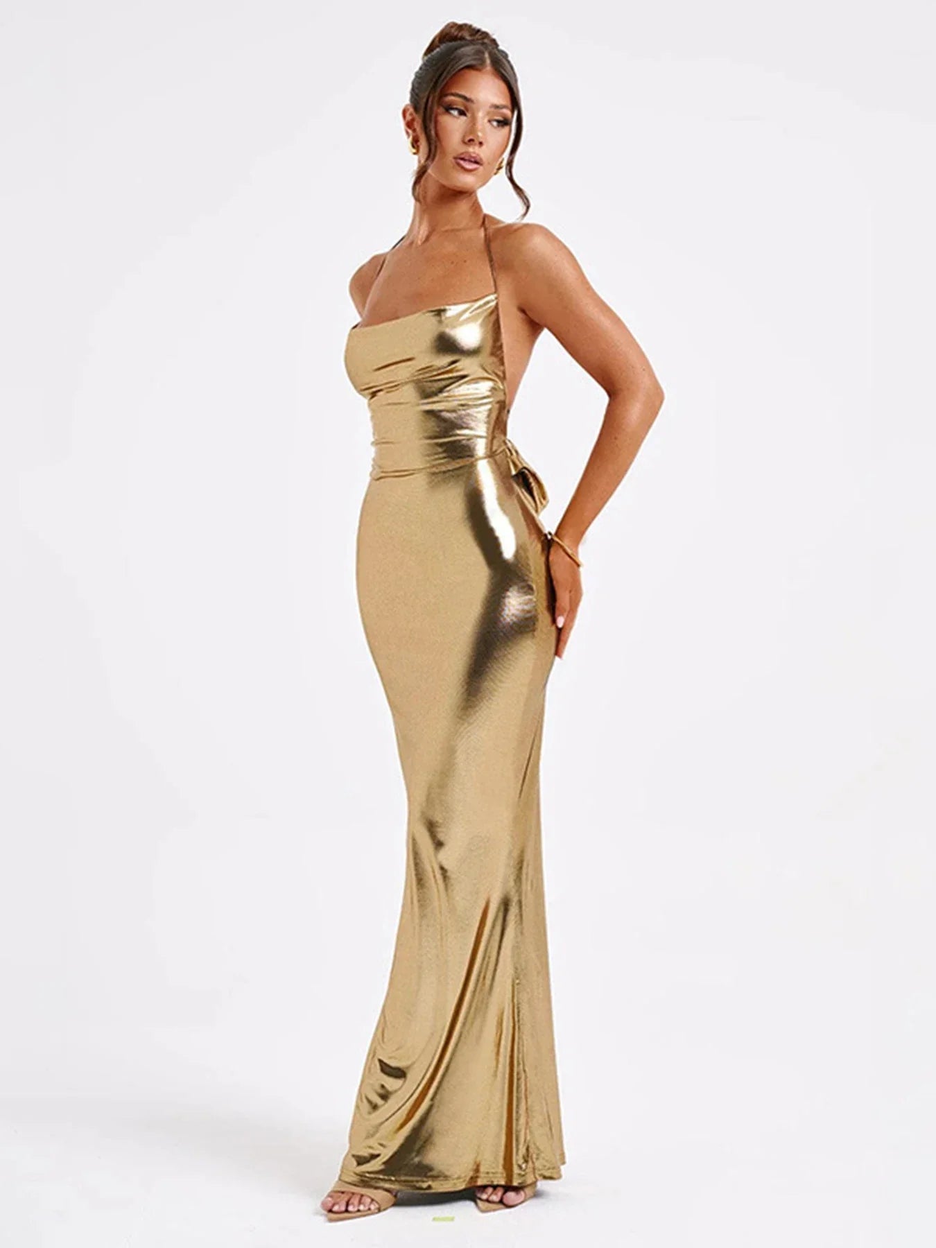 Elegante avondjurk met open rug voor dames – NoctaBella - Glamorix