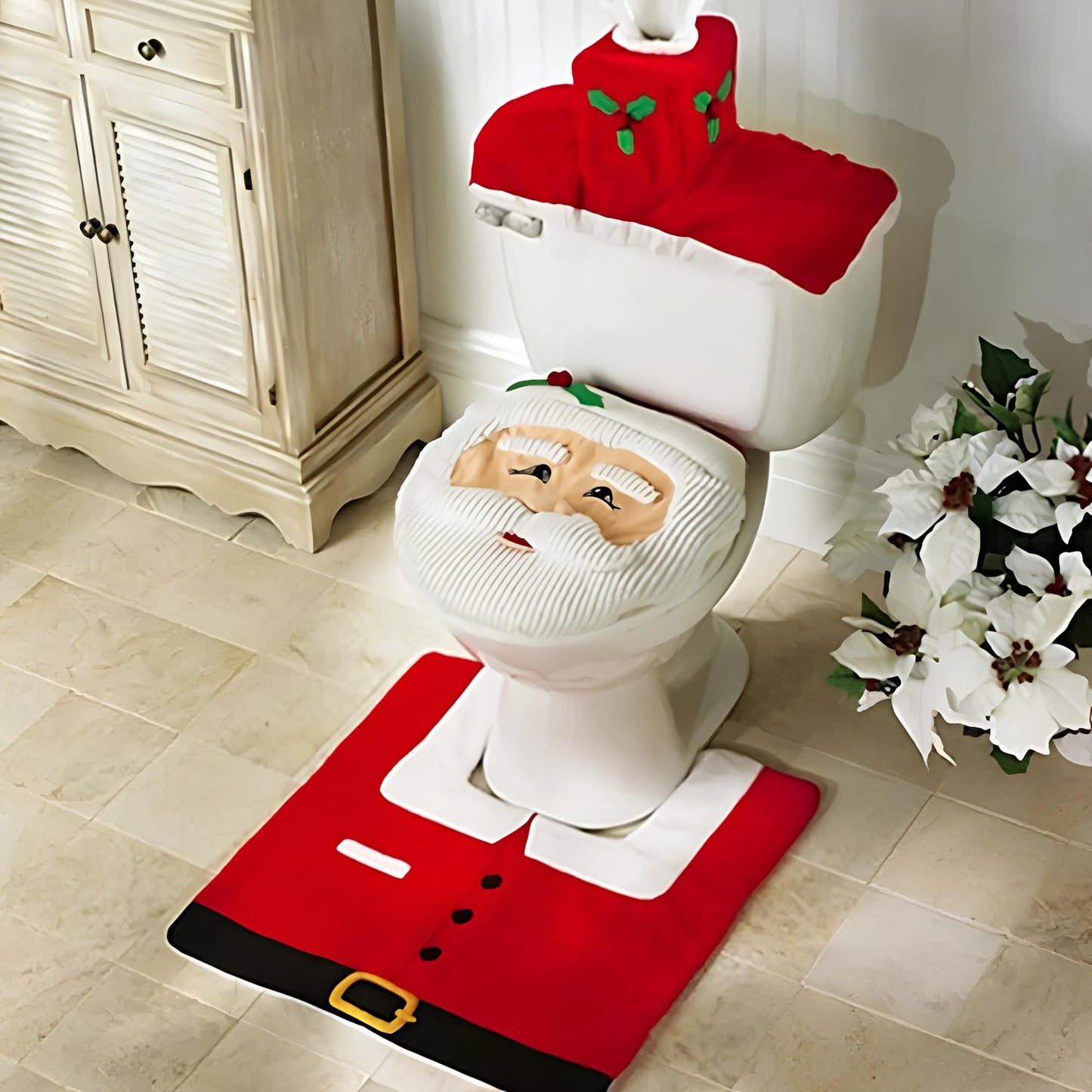 HOLLYTHRONE – Kerst toiletdecoratieset