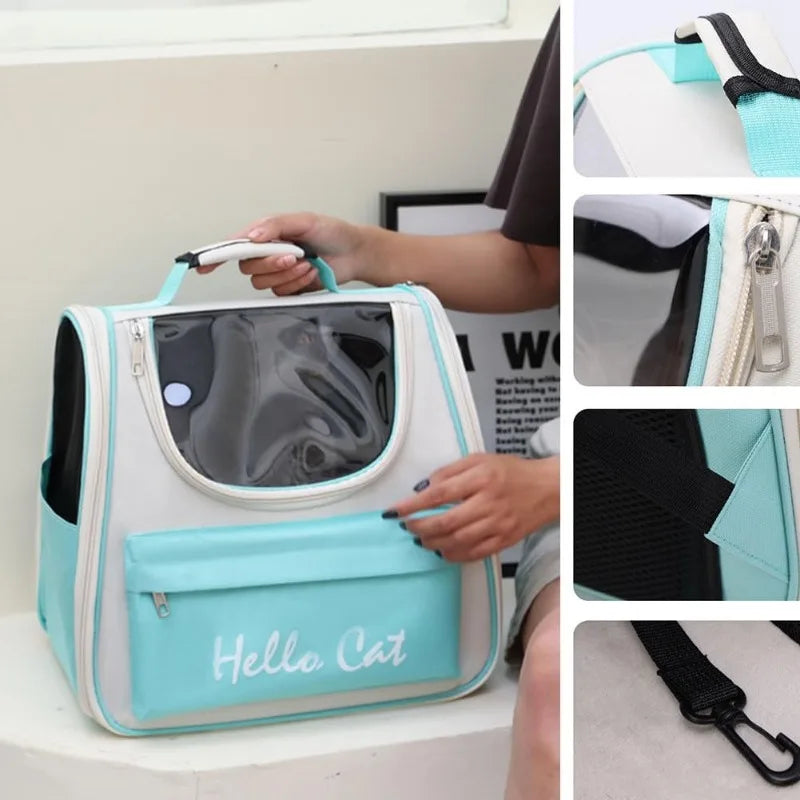 Ademende outdoor kattenrugzak met panoramavenster – PurrGo Explorer - Glamorix