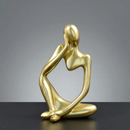 AURORA - Minimalistische gouden sculptuur voor een elegante touch