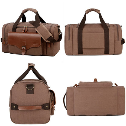 ARLO - Rustieke canvas tas met gespzak voor een avontuurlijke look