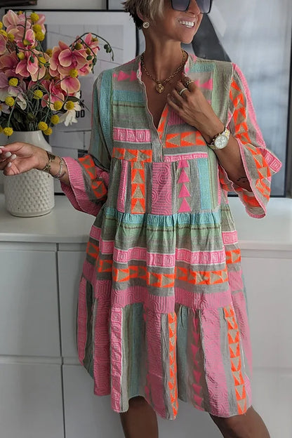 ZENELLA – Bohemian tuniekjurk met luchtige lagen en moeiteloze elegantie