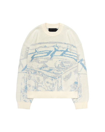 ARIEL - Gebreide trui met grafische print voor dames