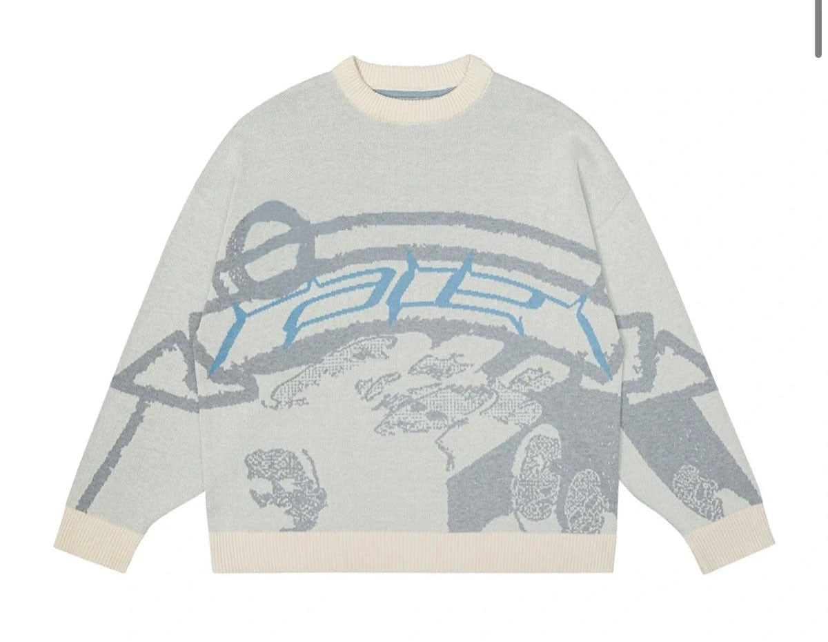 ARIEL - Gebreide trui met grafische print voor dames