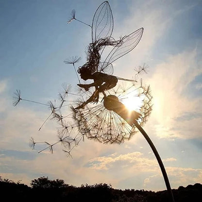 Weerbestendig metalen tuinbeeld in feeënvorm – LUNAYA FAIRY - Glamorix