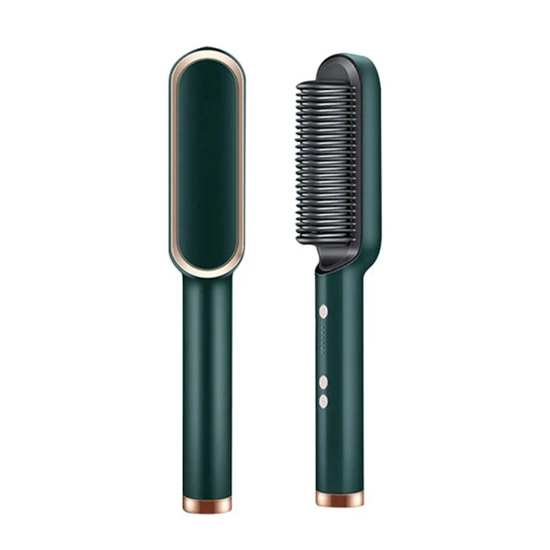 2-in-1 stijl- en krulborstel voor moeiteloos glad of golvend haar – HAIRVIA StyleFlex - Glamorix