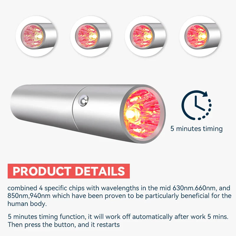 LED roodlicht therapiepen tegen acne en huidveroudering – CLARILUX PEN - Glamorix