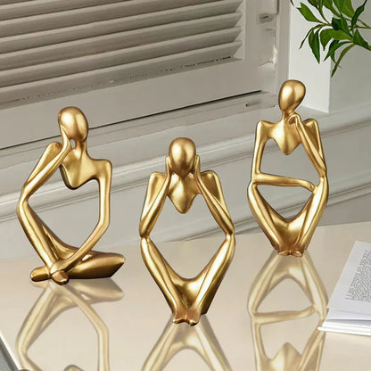 AURORA - Minimalistische gouden sculptuur voor een elegante touch