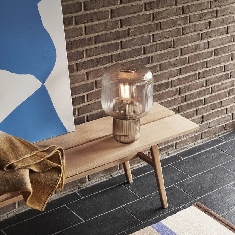 GLAMMUSH - Luxe glazen tafellamp in champignonvorm